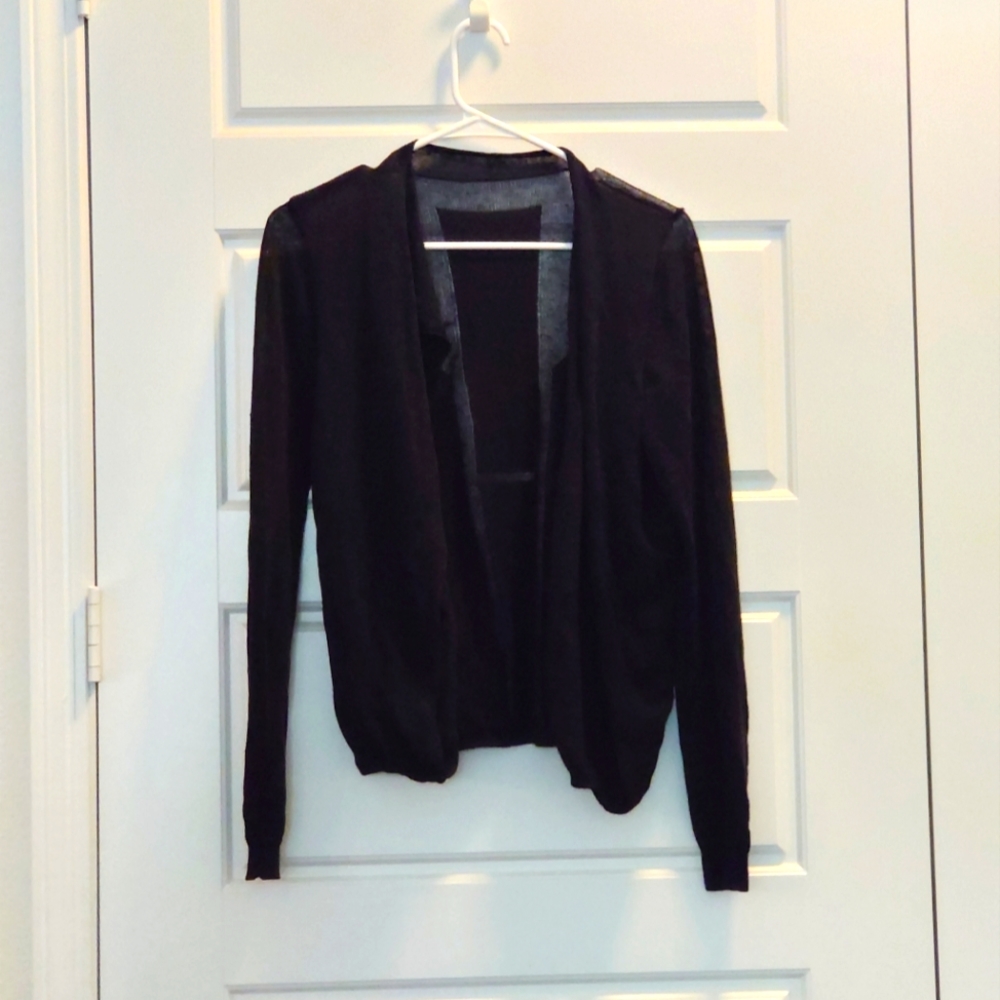 Linen black cardigan